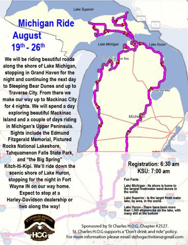 Michigan Ride | St. Charles Missouri Chapter #2527 | St. Charles ...